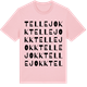 Pink Cotton t-shirt med Tellejokk ordlek t-shirt