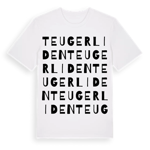 Teugerliden ordlek t-shirt – ekologisk bomull t-shirt från Pinshirt