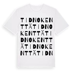 Tidnokenttä ordlek t-shirt – ekologisk bomull t-shirt från Pinshirt