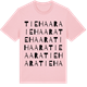 Pink Cotton t-shirt med Tiehaara ordlek t-shirt