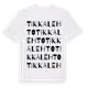 White t-shirt med Tikkalehto ordlek t-shirt
