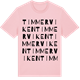 Pink Cotton t-shirt med Timmerviken ordlek t-shirt