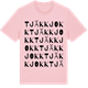 Pink Cotton t-shirt med Tjäkkjokk ordlek t-shirt