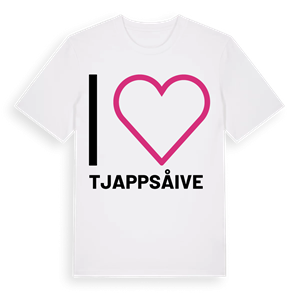 Jag älskar Tjappsåive t-shirt stort tryck – ekologisk bomull t-shirt från Pinshirt