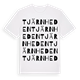White t-shirt med Tjärnheden ordlek t-shirt