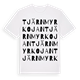 White t-shirt med Tjärnmyrkojan ordlek t-shirt