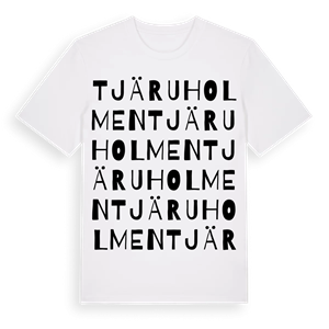 Tjäruholmen ordlek t-shirt – ekologisk bomull t-shirt från Pinshirt