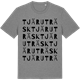 Mid Heather Gray t-shirt med Tjäruträsk ordlek t-shirt