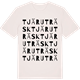 Vintage White t-shirt med Tjäruträsk ordlek t-shirt