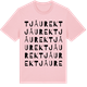 Pink Cotton t-shirt med Tjåurek ordlek t-shirt