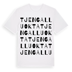 Tjengalluokta ordlek t-shirt – ekologisk bomull t-shirt från Pinshirt
