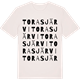 Vintage White t-shirt med Torasjärvi ordlek t-shirt
