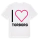 White t-shirt med Jag älskar Torborg t-shirt stort tryck