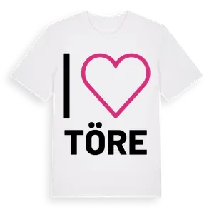Jag älskar Töre t-shirt stort tryck – ekologisk bomull t-shirt från Pinshirt