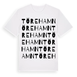 Töre hamn ordlek t-shirt – ekologisk bomull t-shirt från Pinshirt