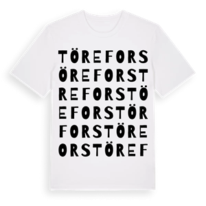 Törefors ordlek t-shirt – ekologisk bomull t-shirt från Pinshirt