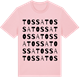Pink Cotton t-shirt med Tossa ordlek t-shirt