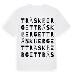 Träskberget ordlek t-shirt – ekologisk bomull t-shirt från Pinshirt