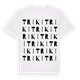 White t-shirt med Triki ordlek t-shirt
