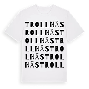 Trollnäs ordlek t-shirt – ekologisk bomull t-shirt från Pinshirt