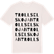 Vintage White t-shirt med Trollselskojan ordlek t-shirt