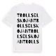 White t-shirt med Trollselskojan ordlek t-shirt