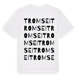 Tromsei ordlek t-shirt – ekologisk bomull t-shirt från Pinshirt