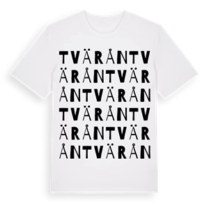 Tvärån ordlek t-shirt – ekologisk bomull t-shirt från Pinshirt