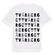 White t-shirt med Tvärberget ordlek t-shirt