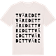 Vintage White t-shirt med Tväredet ordlek t-shirt