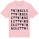Pink Cotton t-shirt med Tvärselet ordlek t-shirt