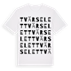 White t-shirt med Tvärselet ordlek t-shirt