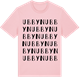 Pink Cotton t-shirt med Ubbyn ordlek t-shirt