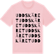 Pink Cotton t-shirt med Uddskäret ordlek t-shirt