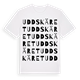White t-shirt med Uddskäret ordlek t-shirt