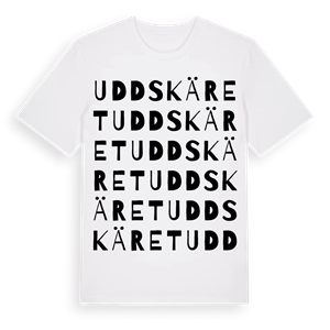 Uddskäret ordlek t-shirt – ekologisk bomull t-shirt från Pinshirt