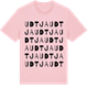 Pink Cotton t-shirt med Udtja ordlek t-shirt