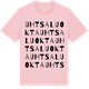 Pink Cotton t-shirt med Uhtsaluokta ordlek t-shirt