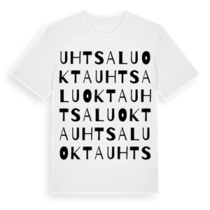 Uhtsaluokta ordlek t-shirt – ekologisk bomull t-shirt från Pinshirt
