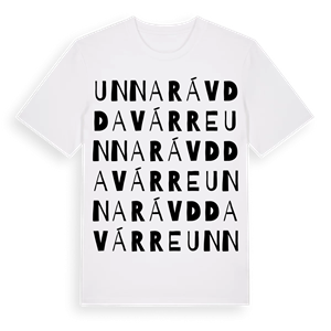 Unna Rávddavárre ordlek t-shirt – ekologisk bomull t-shirt från Pinshirt