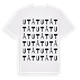 White t-shirt med Utåt ordlek t-shirt