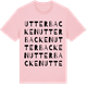 Pink Cotton t-shirt med Utterbacken ordlek t-shirt