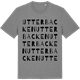 Mid Heather Gray t-shirt med Utterbacken ordlek t-shirt