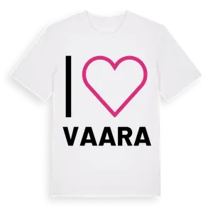 Jag älskar Vaara t-shirt stort tryck – ekologisk bomull t-shirt från Pinshirt