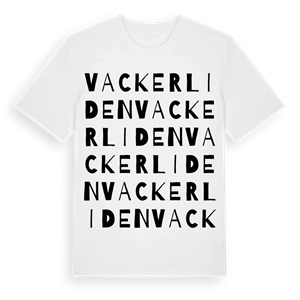 Vackerliden ordlek t-shirt – ekologisk bomull t-shirt från Pinshirt