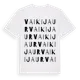 White t-shirt med Vaikijaur ordlek t-shirt
