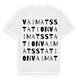 White t-shirt med Vaimats station ordlek t-shirt