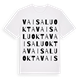 White t-shirt med Vaisaluokta ordlek t-shirt