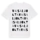 White t-shirt med Vaisaluokta ordlek t-shirt