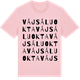 Pink Cotton t-shirt med Vájsáluokta ordlek t-shirt